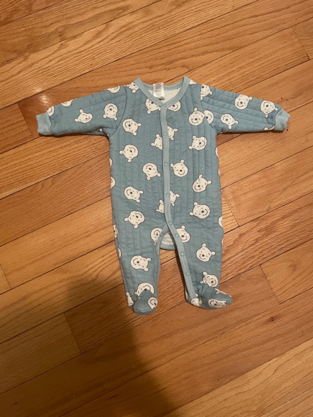 Disney Winnie the Pooh  Print Footed Baby One-Piece